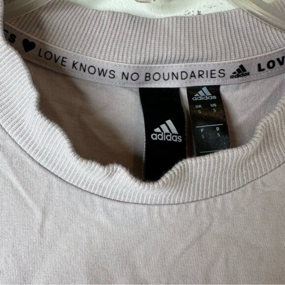 adidas U Co G T Funny Printing Sports Round Neck Short Sleeve Pink T-Shirt - Picture 7 of 12